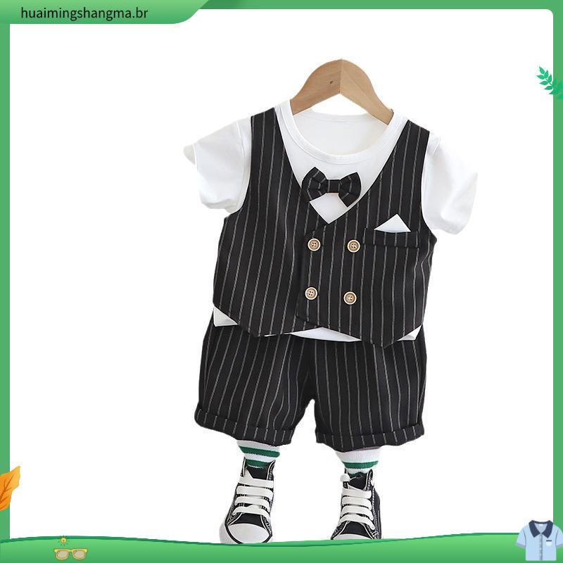 Roupas de verão para meninos, terno de duas peças, roupas infantis da moda, ternos de verão, roupas infantis bonitas, ve