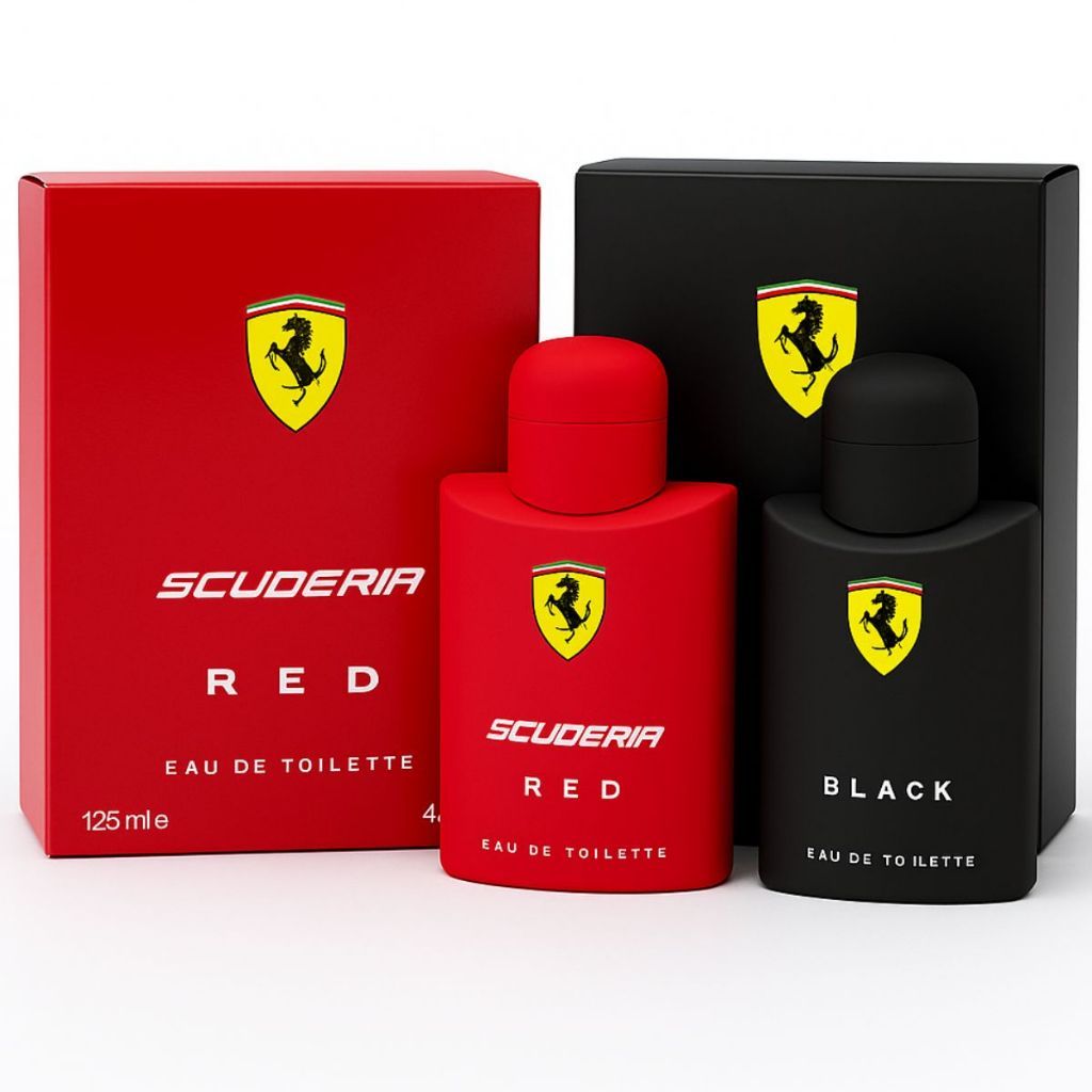 Kit De 01 ou 02 Perfumes 100 Ml Ferrari Red + Black  kit Luxo Masculino Perfume Masculino