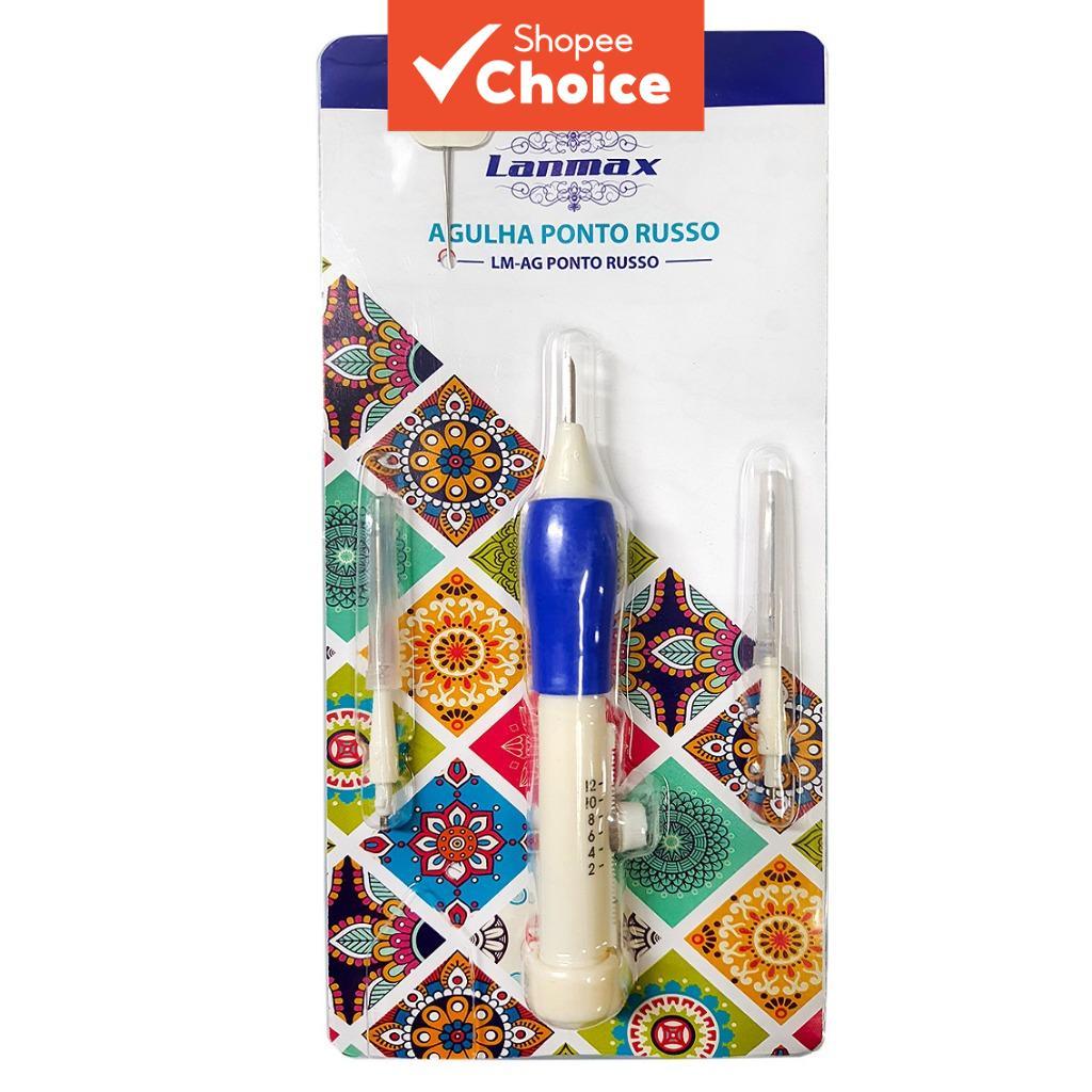 Kit de Agulha Ajustável Lanmax LM-AG com 12 Níveis de Laço, para Bordado Russo, Ideal para Iniciantes e Profissionais