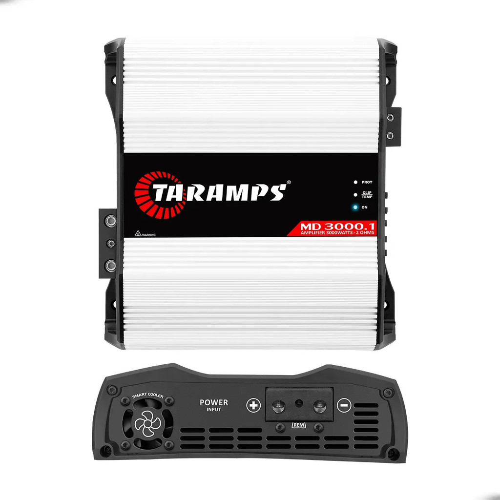 Imagem Módulo Taramps MD 3000.1 2 Ohms, 1 Canal, 3000W RMS, Full Range, Crossover HPF/LPF, Bass Boost