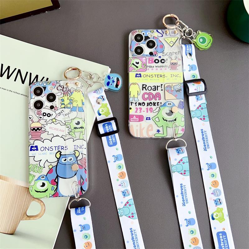 Para Samsung Galaxy S26 S25 A56 A16 A35 A17 A35 A55 M35 M55 M56 A06 A07 Capa De Telefone Com Alça De Pulso Fofa De Desen