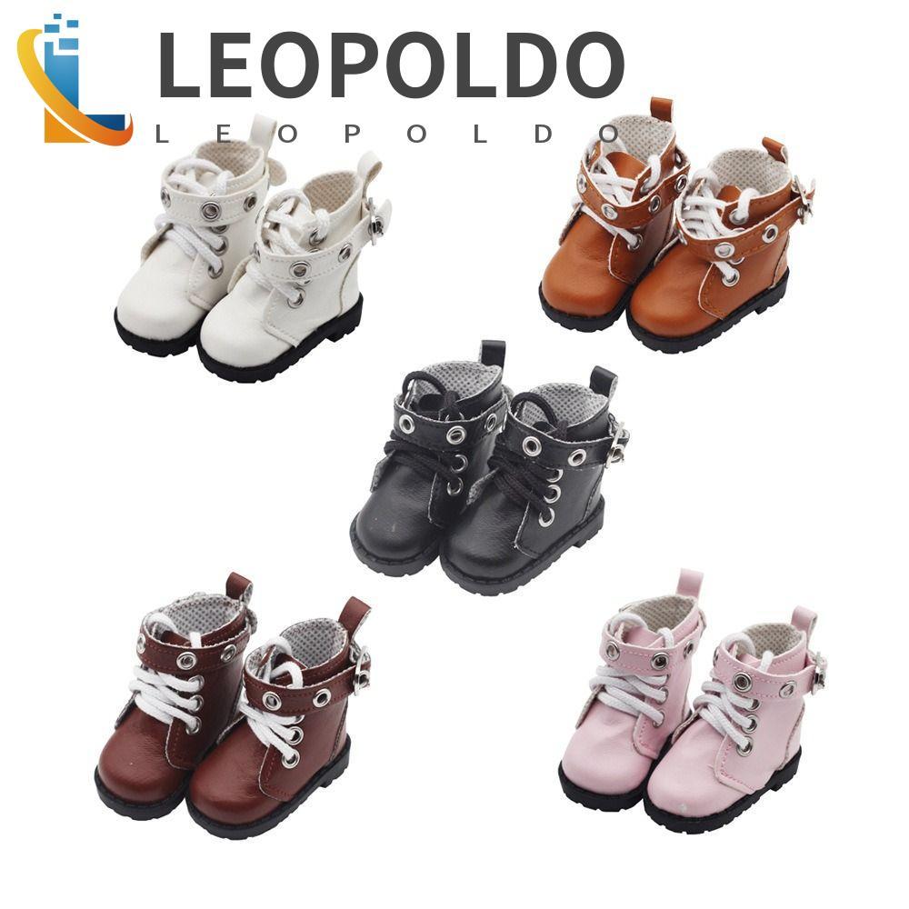LEOPOLDO 1 Par De Sapatos De Couro PU Para Bonecas , Casuais Leves De Algodão De 20 Cm , Criativos
