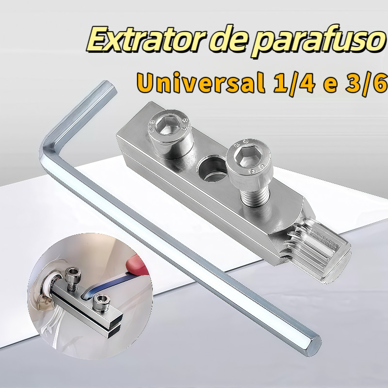 Extrator De Rosca De Tubo Quebrado, Ferramenta Poderosa De Desmontagem De Válvula De Ângulo De Torneira em Oferta na Shopee
