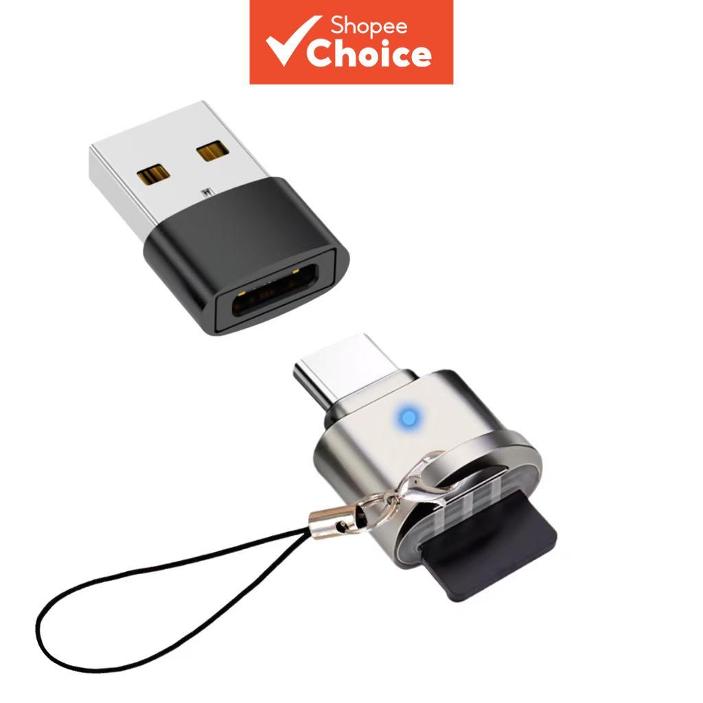 Leitor de cartões SD, leitor de cartões SD para USB C, leitor de cartões de memória Tipo C TF, com adaptador USB C para