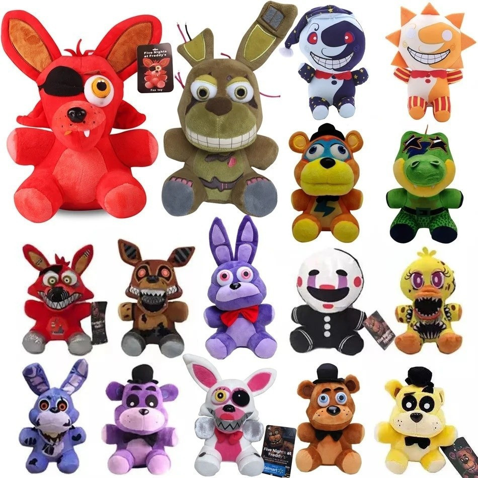 TIMEKEY Série Party Rhapsody Boneco de Pelúcia Fofo 18cm Bonnie Bear Foksy Boneco de Desenho Animado Rech PYHT
