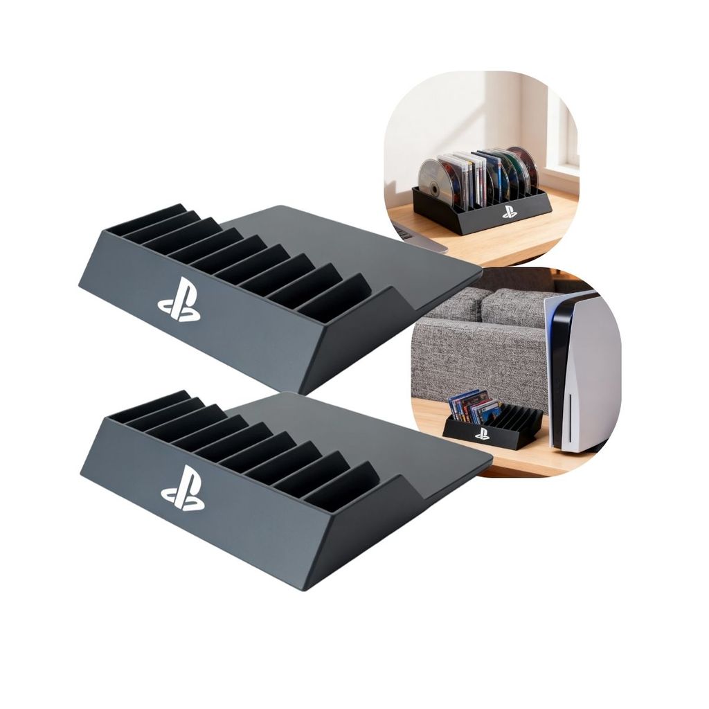 Kit 2 Base Organizadora De Jogos e Acessórios Suporte De Mesa Premium Para PlayStation 4 e 5 Varias Cores