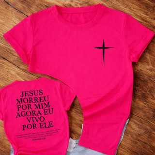 Camiseta Premium Unissex 100% Algodão Vivo Por Ele Envio Imediato em Oferta na Shopee