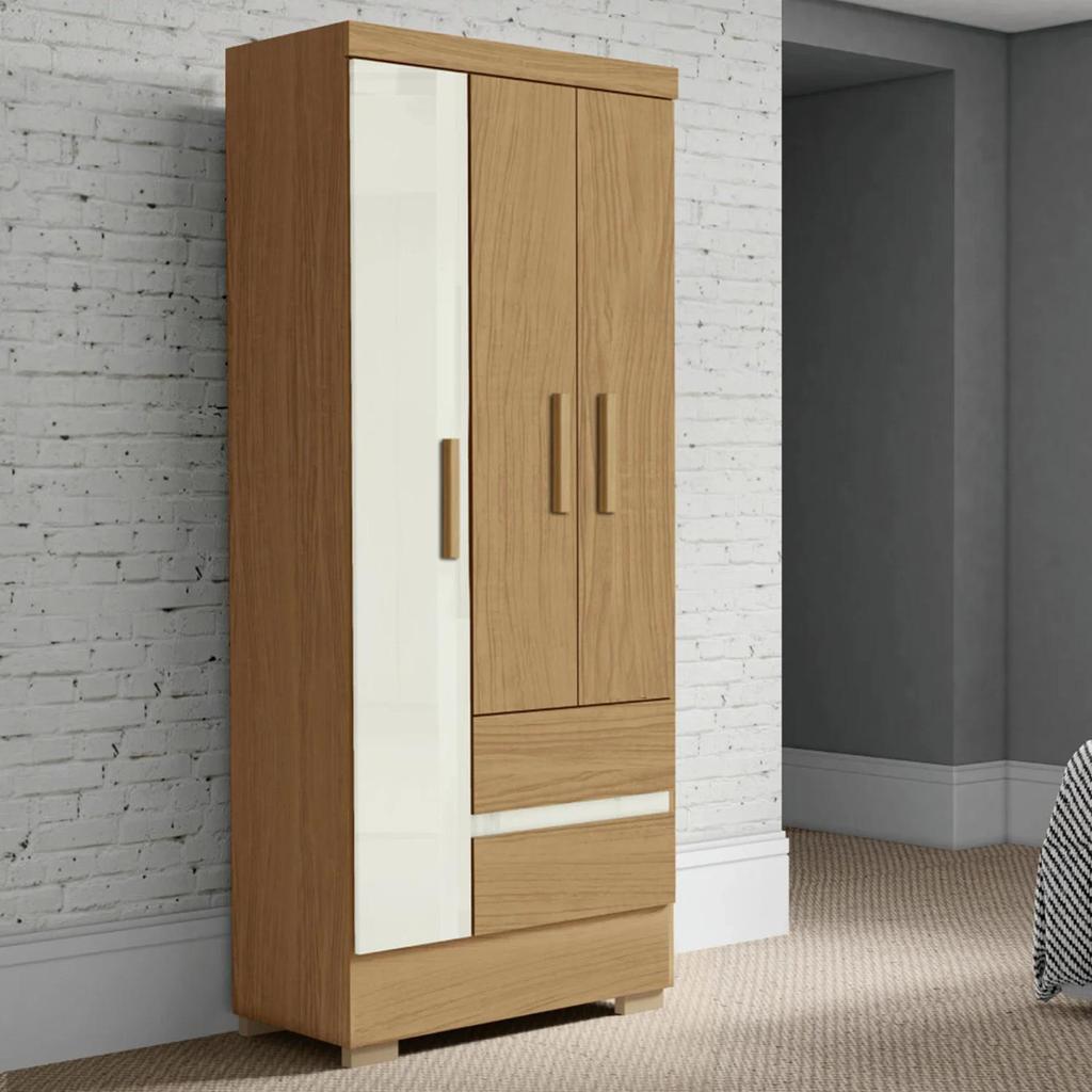 Guarda Roupa Solteiro 76cm 3 Portas Raely Atacama/Off A15 - Mpozenato em Oferta na Shopee