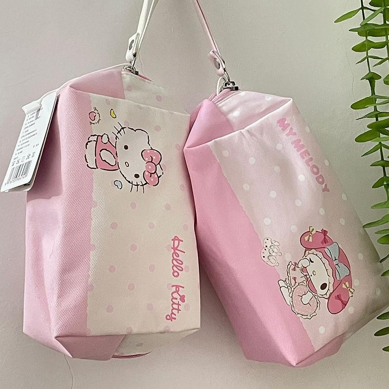 [largeloohg] Sanrio Hello Kitty My Melody Bolsa De Cosméticos Kawaii Cartoon Anime Maquiagem Estojo De Lápis De Grande C