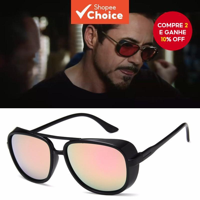 Homem Ferro 3 Plástico TONY stark Óculos De Sol Homens retroe Vintage