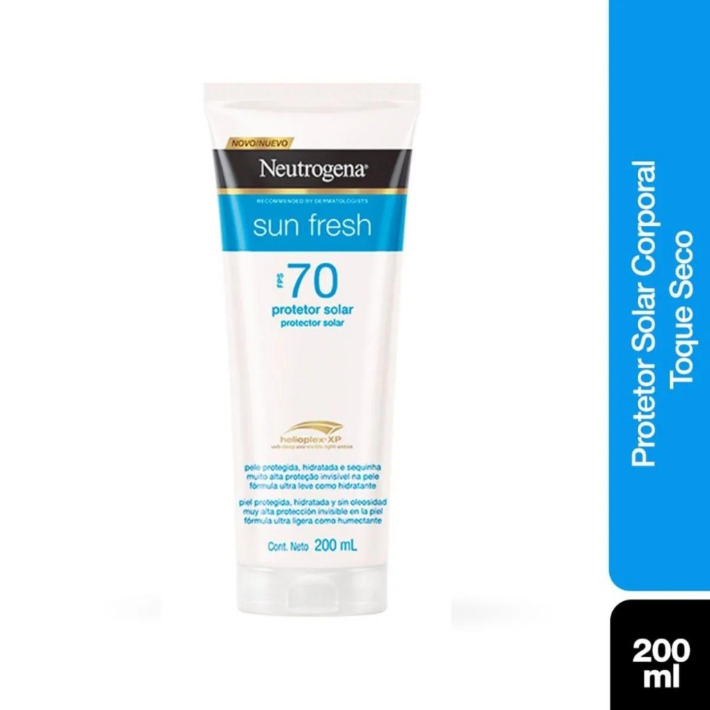 Protetor Solar Corporal Loção FPS 70 Neutrogena Sun Fresh 200ml