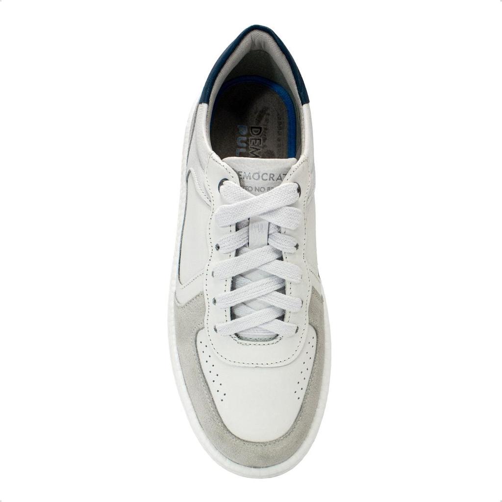 Detalhes do Tênis de Couro Democrata Masculino Denim Beat Pulse 623101