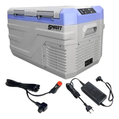 Geladeira Portátil Caminhão Motorhome 12V 24V com Bluetooth Refrigerador para Cabine Carro Viagem Camping