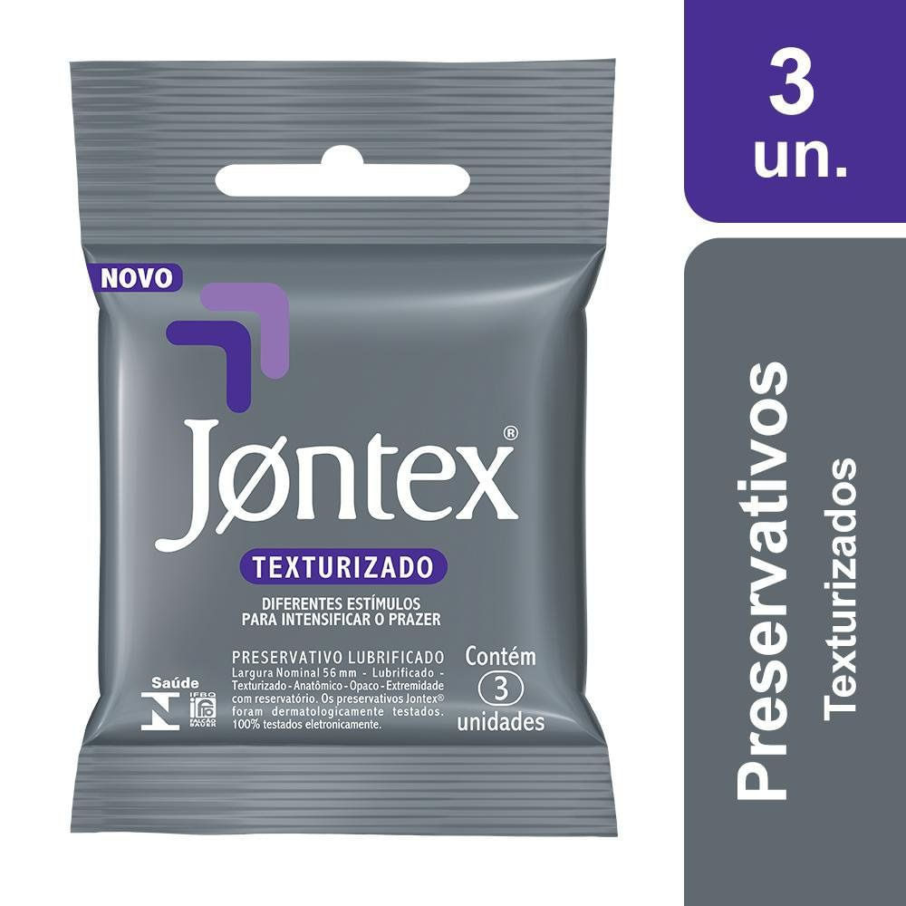 Detalhes do Preservativo Jontex Texturizado 3 Unidades