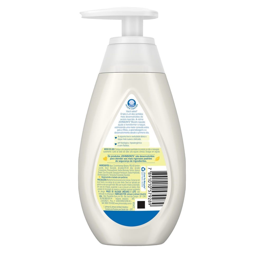 Detalhes do Sabonete Líquido Johnson's Baby Recém Nascido 200ml