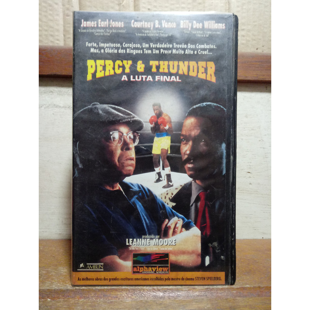 vhs Percy E Thunder A Luta Final - Billy Williams - Earl Jones