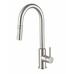 Torneira Cozinha Gournet Misturador Monocomando Extensível Aço Inox Acabamento Escovado Bancada