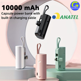 Power Bank Mini 10000mAh para Viagens: Recarga Sem Fio e Cabo (iPhone e Tipo-C) 2em1 em Oferta na Shopee