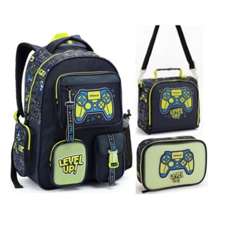 Kit Mochila De Costas 2026 Game Level Up Com Estojo E Lancheira Térmica em Oferta na Shopee