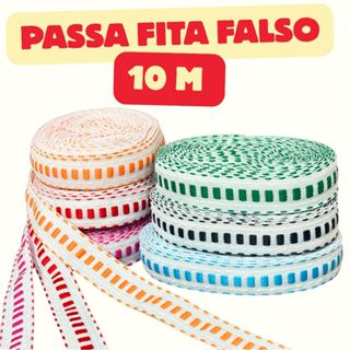 Passa Fita Falso 10m Unidade Cores Variadas em Oferta na Shopee