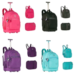 Kit Mochila de Rodinha Com Lancheira e Estojo Rebecca Bonbon Sweet Dreams- Clio Style