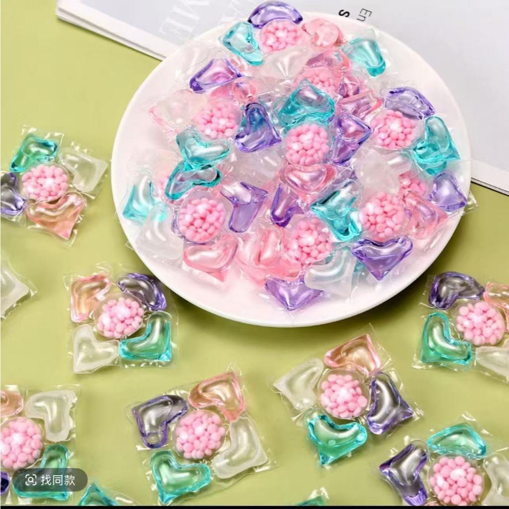 KIT 50PCS Cápsulas de Detergente Sabão Lava Roupas  5 em 1 Perfume Limpeza Profunda Maciez Proteção Tecido Lavanderia em Oferta na Shopee