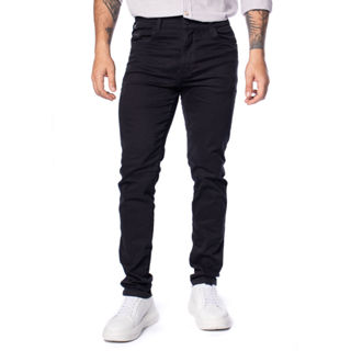 Calça Masculina Max Denim Sarja Slim Cintura Média Preto em Oferta na Shopee