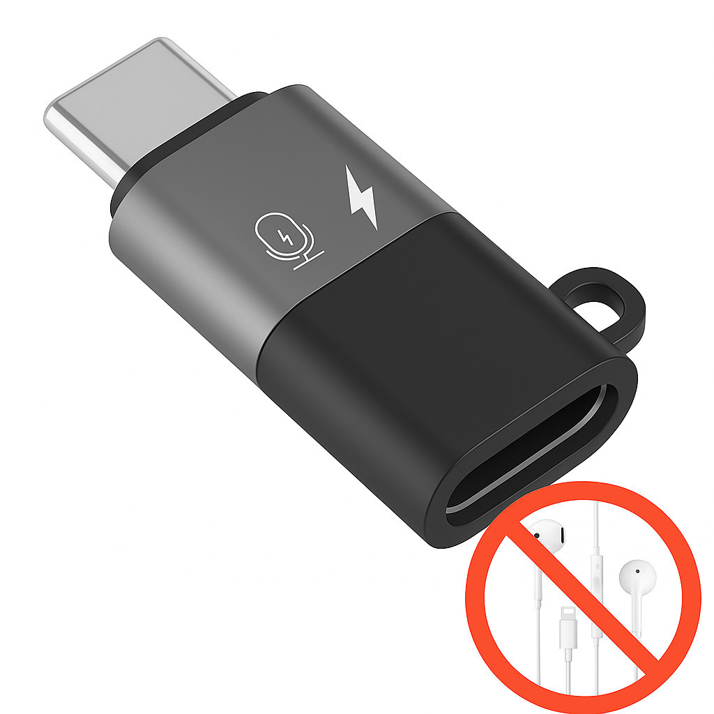 Adaptador De Lightning Para Usb C Para iPhone 15 16 Microfone lapela carregamento
