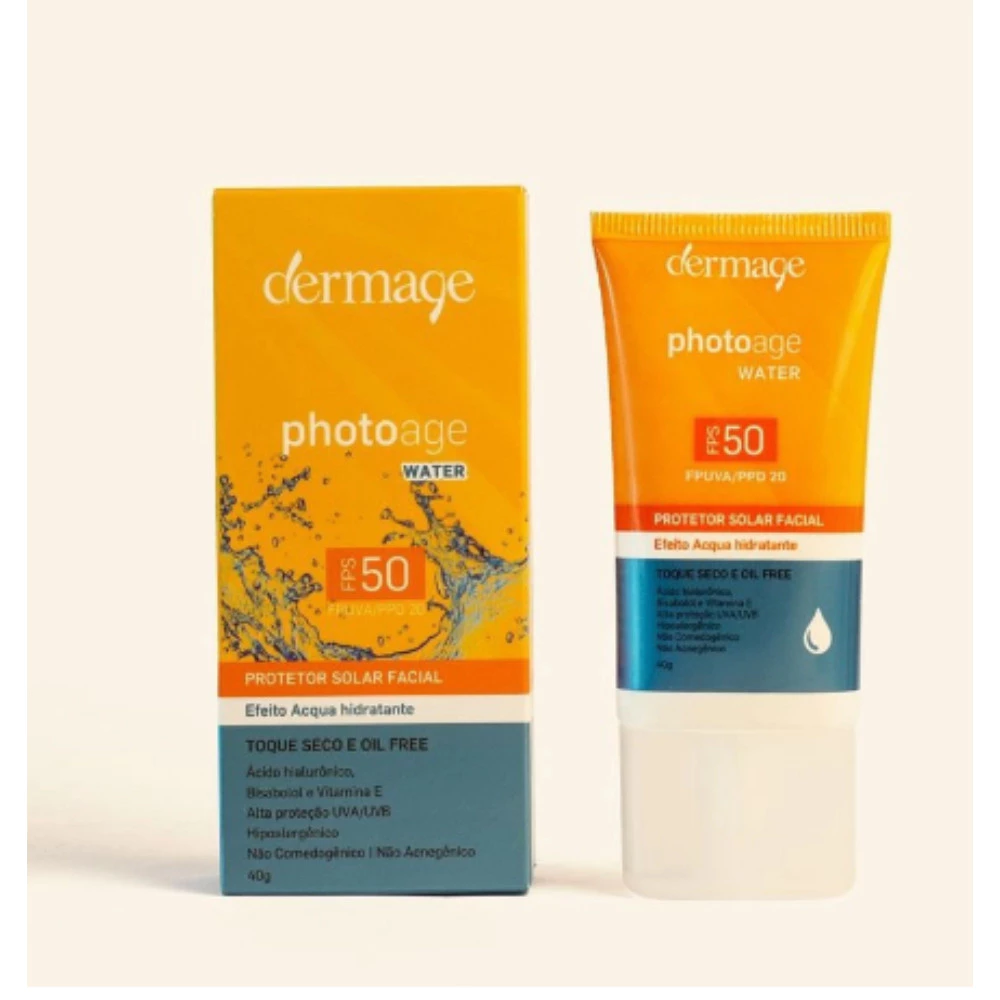 Protetor Solar Facial Dermage Photoage Water FPS 50 40g