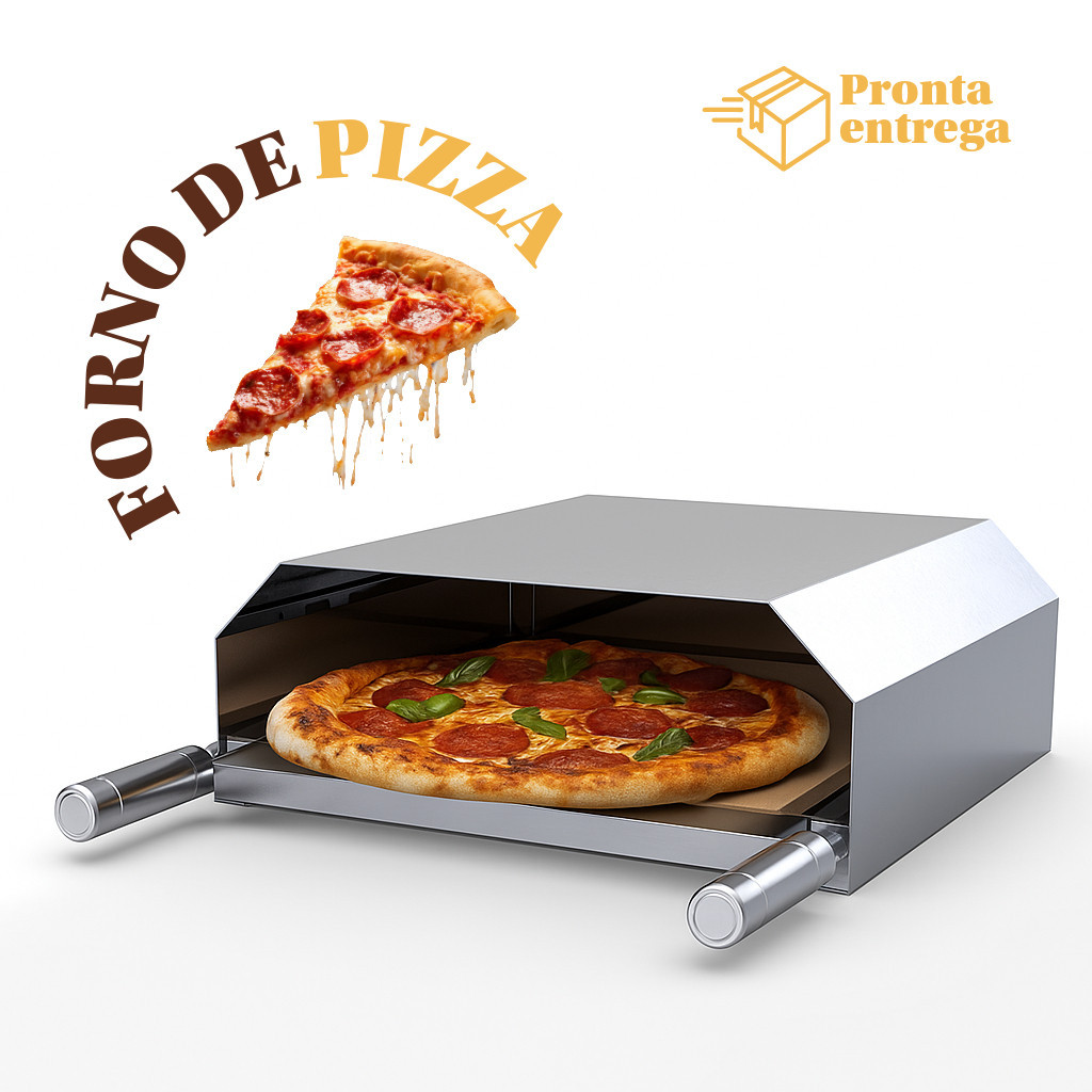Forno Pizza Costela Carnes P/ Churrasqueira Inox C/ Abafador para Churrasqueira