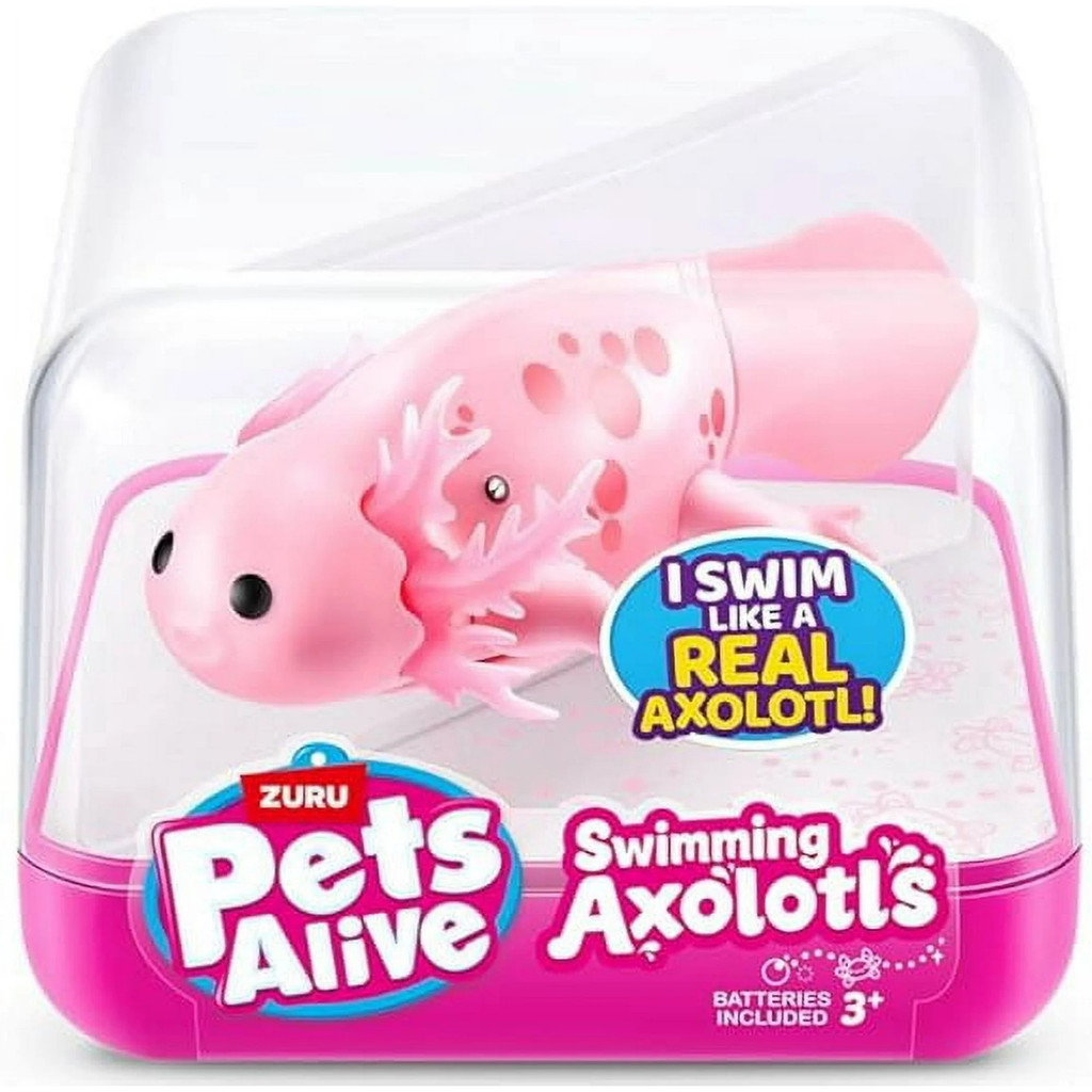 Pets Alive Axolote Nadador Robótico Azul-Petróleo, Figura de Animal de Estimação Interativa, Brinquedo de Natação Operad