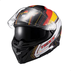 Capacete Texx Kaiman Flag Óculos Interno Solar Double Vision Esportivo Inmetro Original Alemanha Argentina UK USA