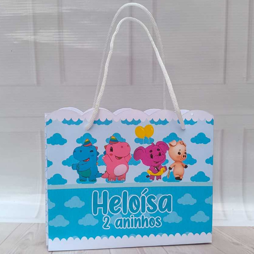 Sacolinha Personalizada Baby Tube Menino - Turma Tube - PEGUE E MONTE