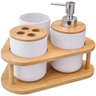 Conjunto Para Banheiro Dispenser Sabão Suporte Escova em Oferta na Shopee