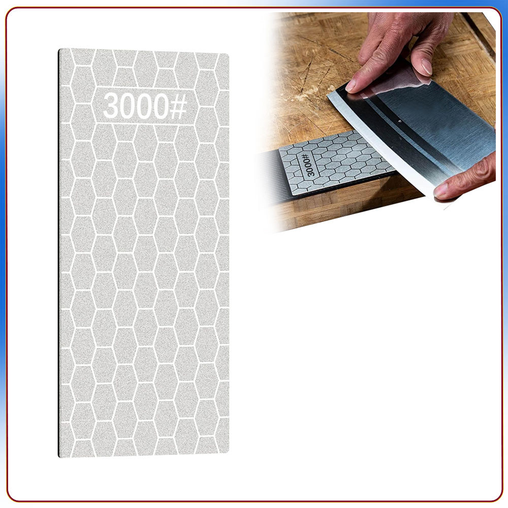3000 Pedra de afiar para cozinha tábua de afiar com diamante afiador de facas em forma de favo mel base antiderrapante