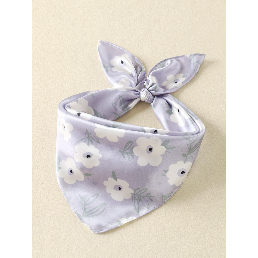 Outono inverno crianças lenço de seda amoreira lenço do bebê meninas quente pequeno quadrado dos desenhos animados do be