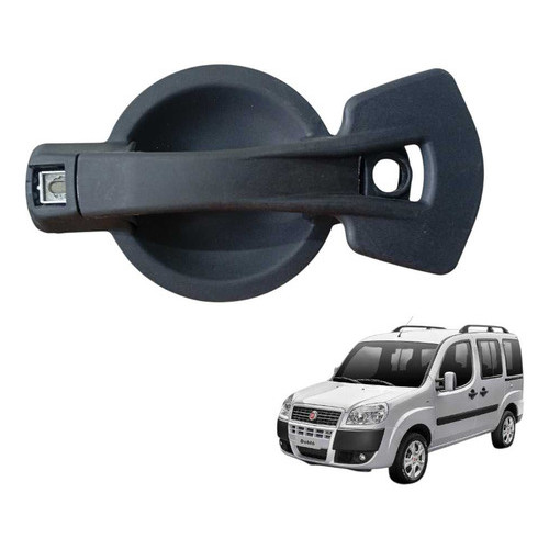 Macaneta Porta Traseira Eletrica Fiat Doblo 2008 A 2013 Preto Traseira
