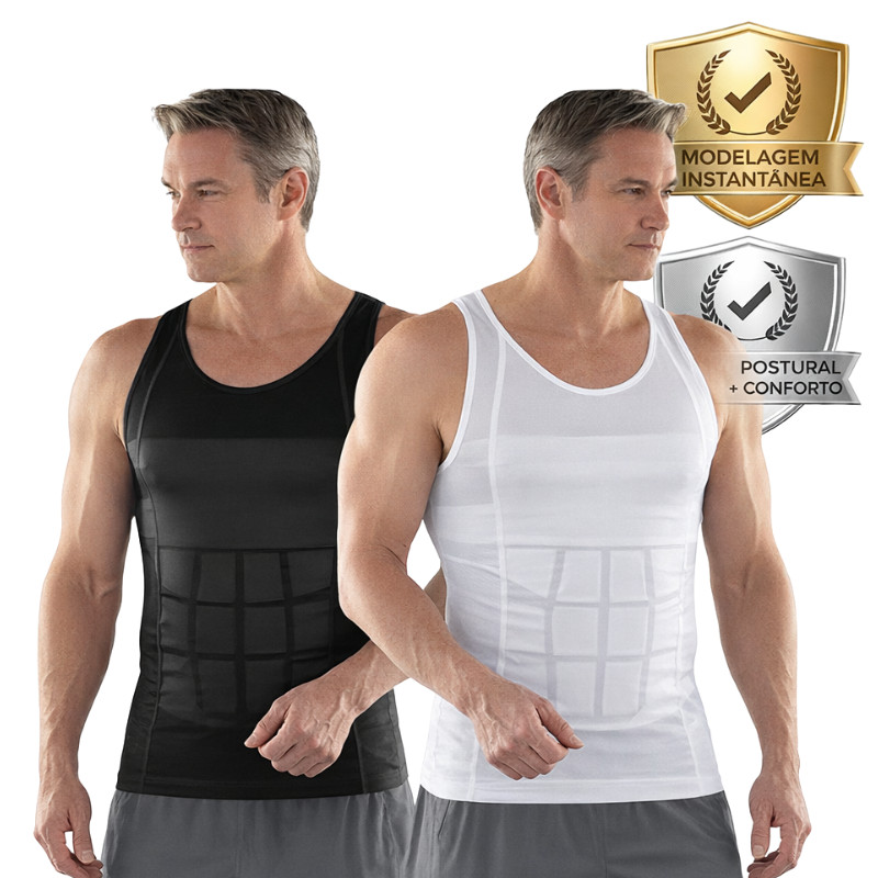 Cinta Colete Redutora Camisa Modeladora Slim Fit Postural
