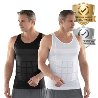 Cinta Colete Redutora Camisa Modeladora Slim Fit Postural