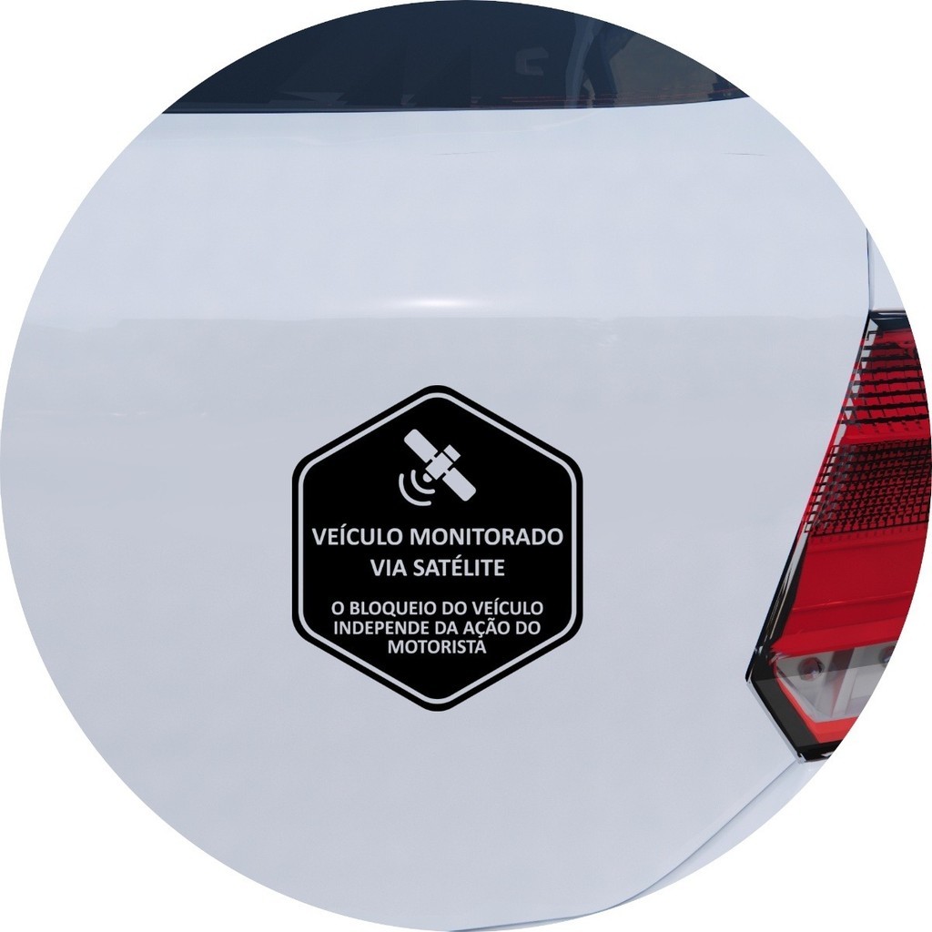 Adesivo De Carro Rastreado Via Satélite Bloqueio