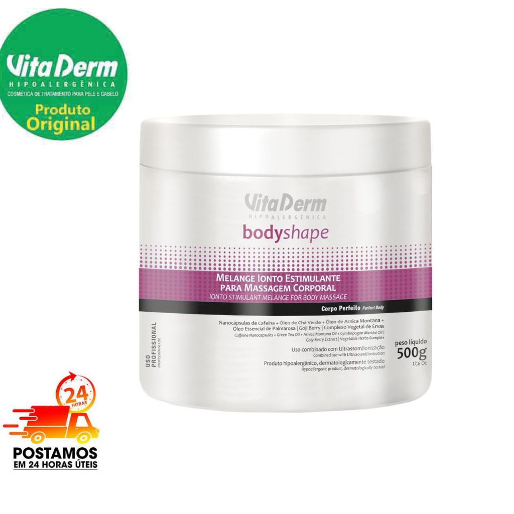 MELANGE IONTO ESTIMULANTE PARA MASSAGEM CORPORAL BODY SHAPE 500GR - VITA DERM