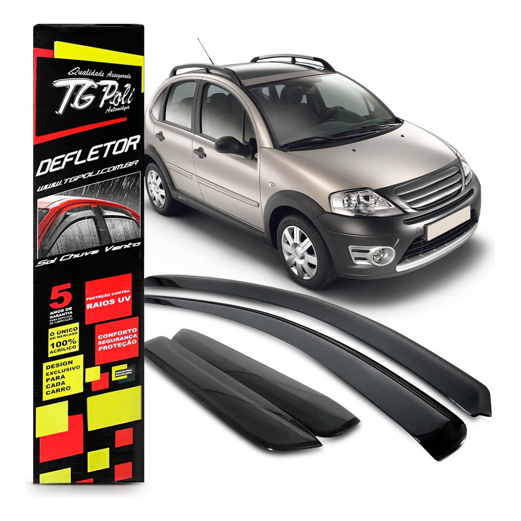 Calha De Chuva Defletor Citroen C3 2006 2007 2008 Tg Poli