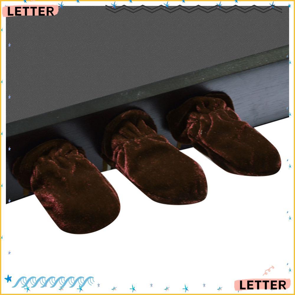 Carta  Capa Para Pedal De Piano 3 Unidades , Pleuche À Prova De Poeira Protetora Café/Preto/Vermelho Escuro