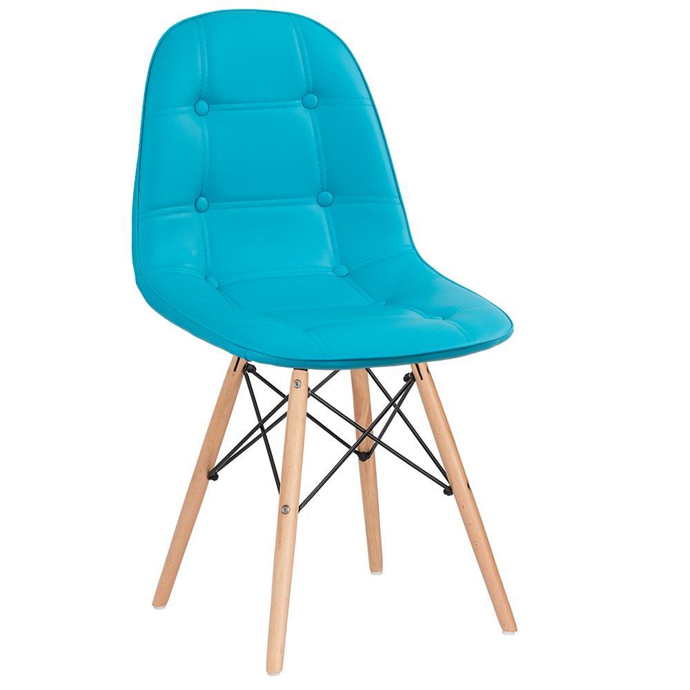 Cadeira Laráz Eames Eiffel Botonê Estofada  - Tiffany