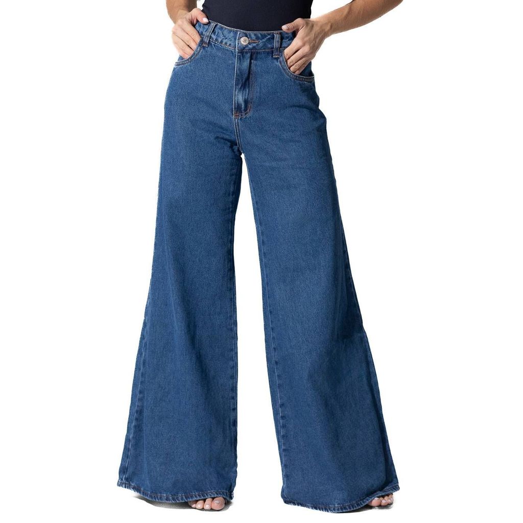 Calça Jeans Sawary Super Wide Leg - 282149