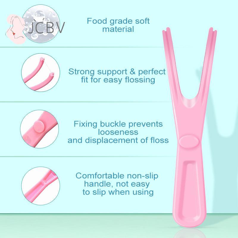 [JCBV] 1/5 Unidades De Fio Dental De Plástico Em Forma De Y Ra Suporte Para Pi Reutilizável Ferramenta De Cuidados Limpe