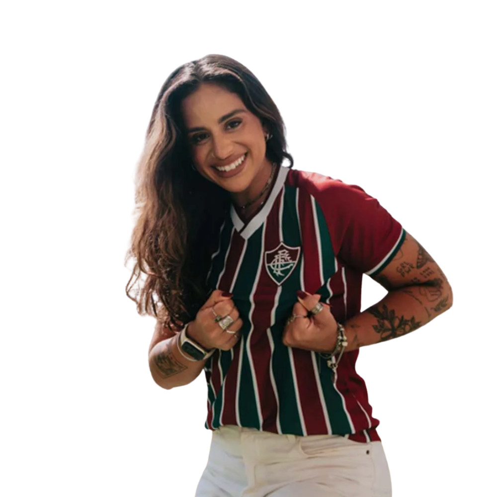 Camisa Feminina Fluminense Natural Grená