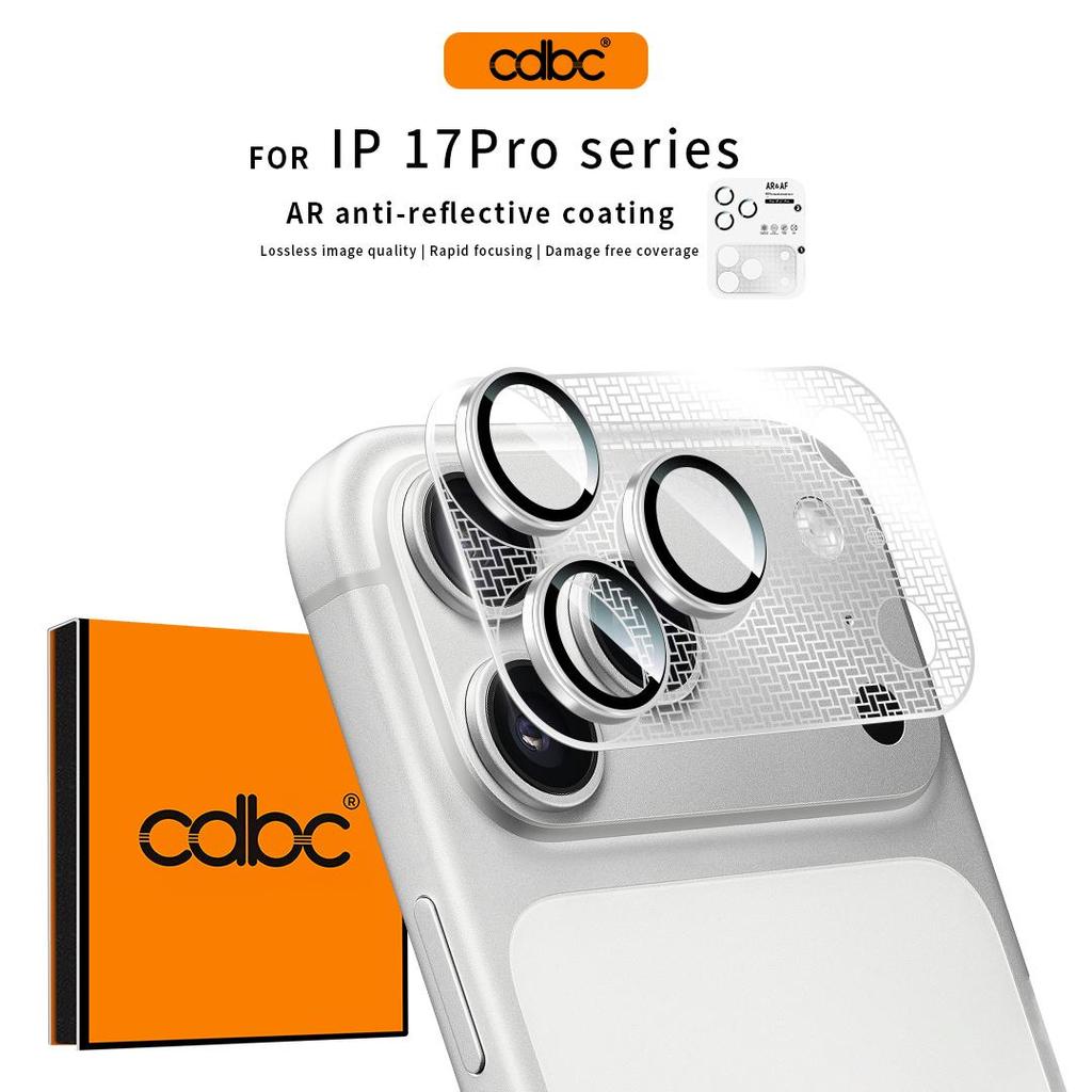 Protetor De Lente De Asa De Cigarra CDBC iPhone 17 Pro Max/, Revestimento AR Sem Brilho , Dureza 9H Anti-Impressão Digit