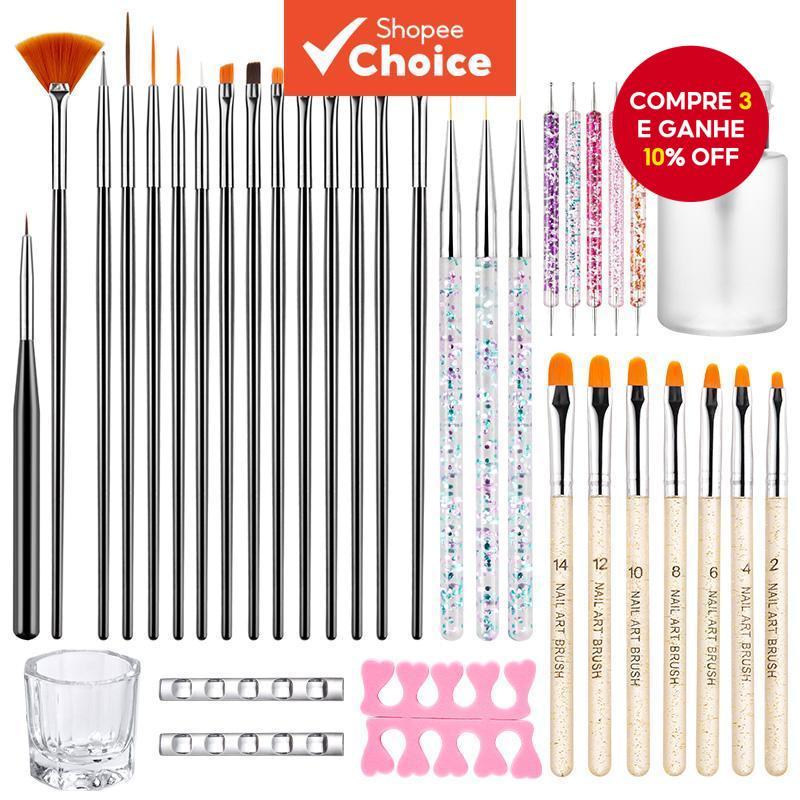 Pincéis De Forro De Caneta Pontilhadora Para Unhas , 36 Peças , Conjunto De Arte Em Kit De Design De Manicure em Oferta na Shopee