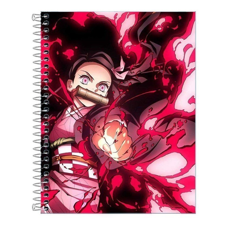 Caderno   Nezuko  10 Matérias 160 Folhas